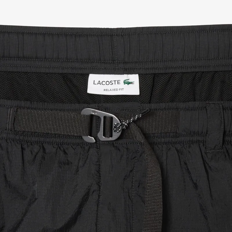 LACOSTE Cargo Shorts Men's Black-4
