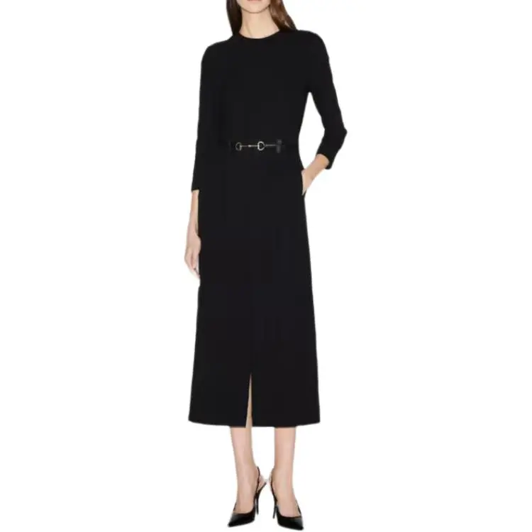GUCCI SS25 Long Sleeved Dress Women's Black-2