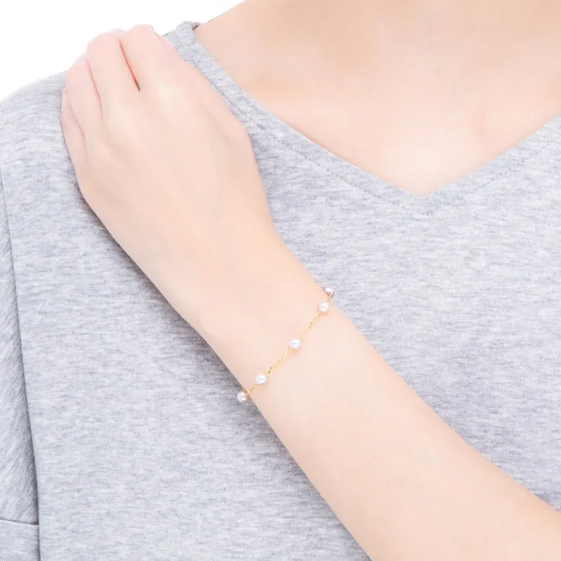 MIKIMOTO 18K Gold Akoya Pearl Bracelets Women's Gold-1