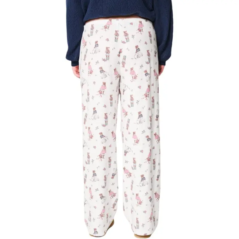 Hollister Pajama Pants Women's White-1