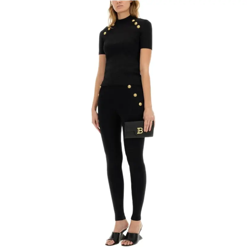 BALMAIN 6 Button Knit T Shirt-1