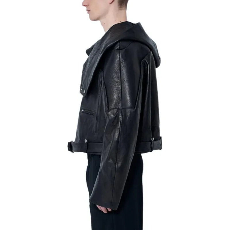 RICK OWENS Cropped Hooded Stooges Jacket-2