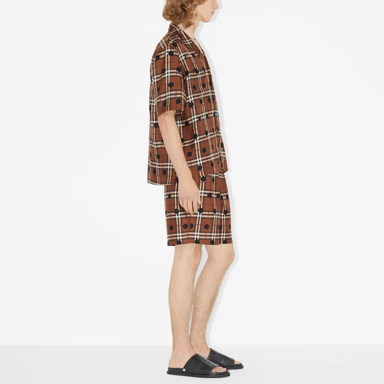 Burberry Vintage Check Polka Dot Silk Shorts-4