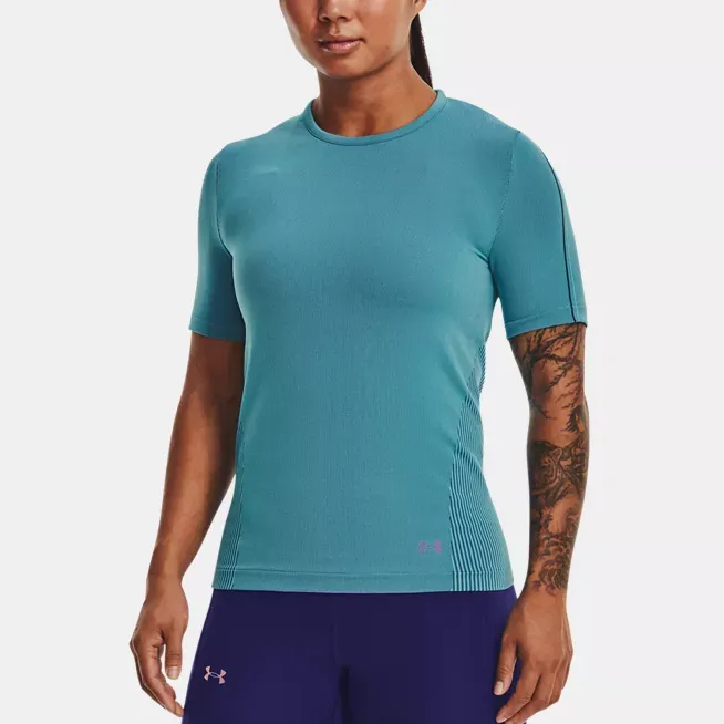 Under Armour Rush T Shirts Women's Glacier Blue-2