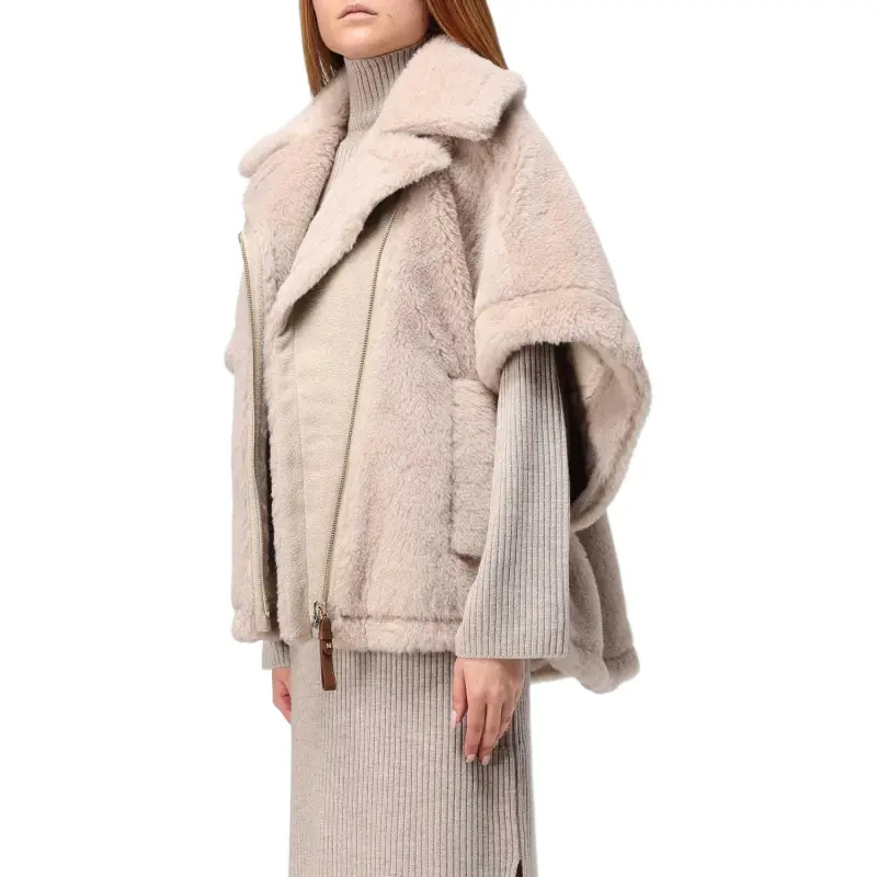 MaxMara Zip-Up Short-Sleeved Coat-4
