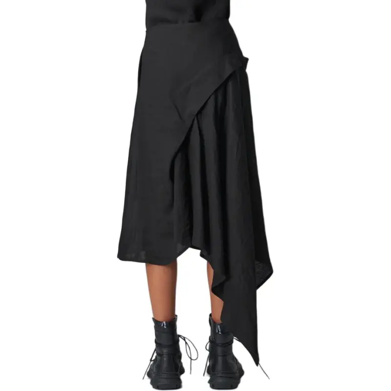 Yohji Yamamoto Casual Long Skirt Women's Black-3