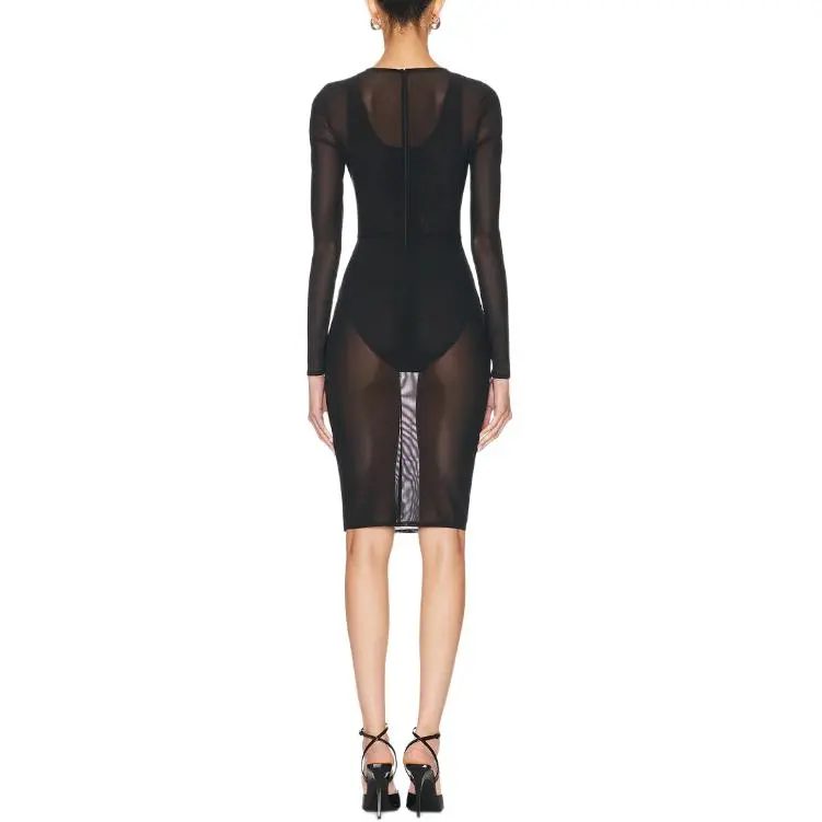 Alex Perry Long Sleeved Dress Women's Black-1