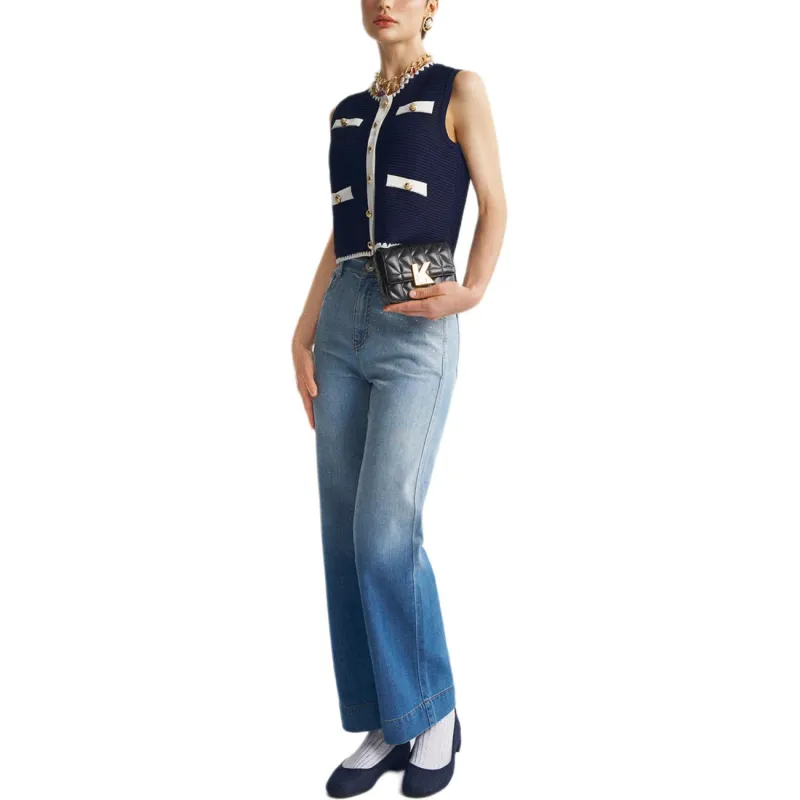 KARL LAGERFELD SS25 Vest Women's Navy Blue-3