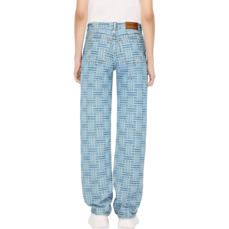 KENZO Logo Embroidered Denim Jeans-4