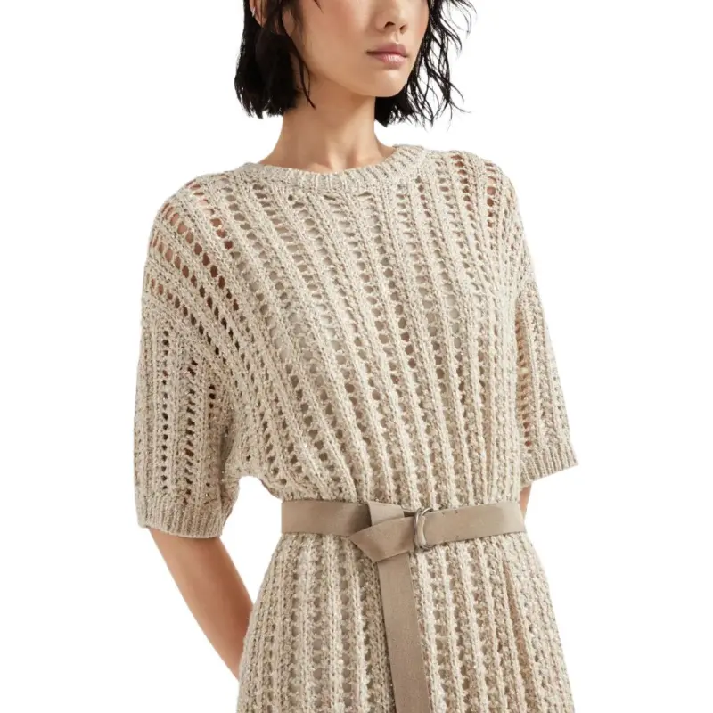 Brunello Cucinelli Knitted Midi Dress-4