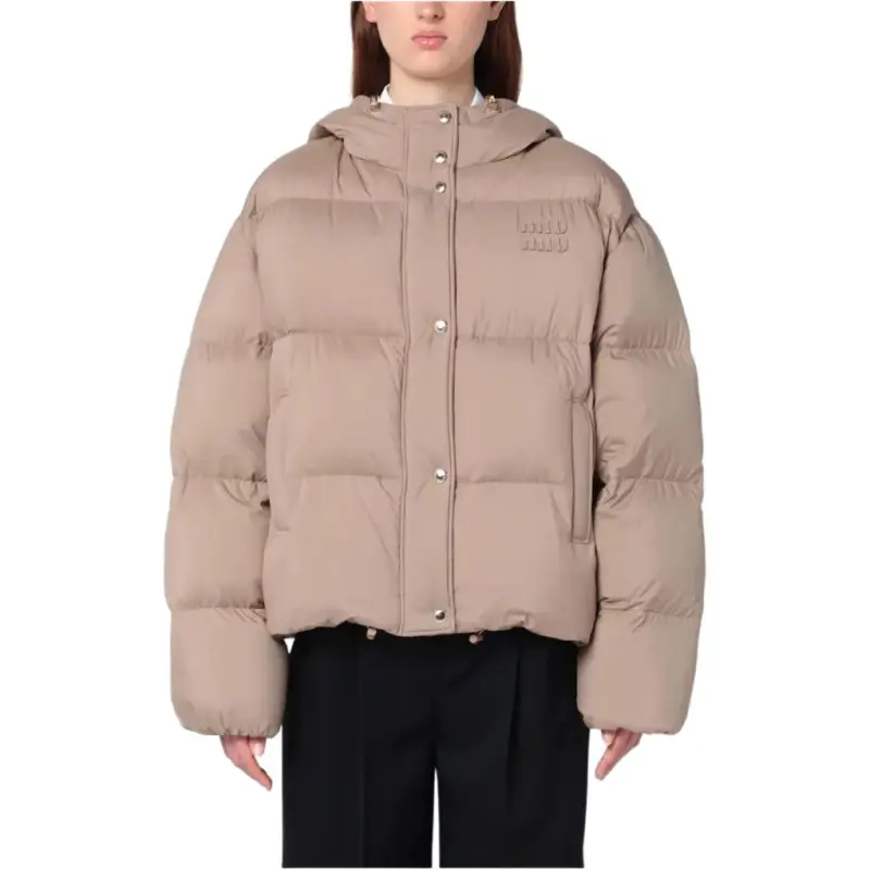 MIU MIU SS25 Down Jacket Women's Gray Ropes-2