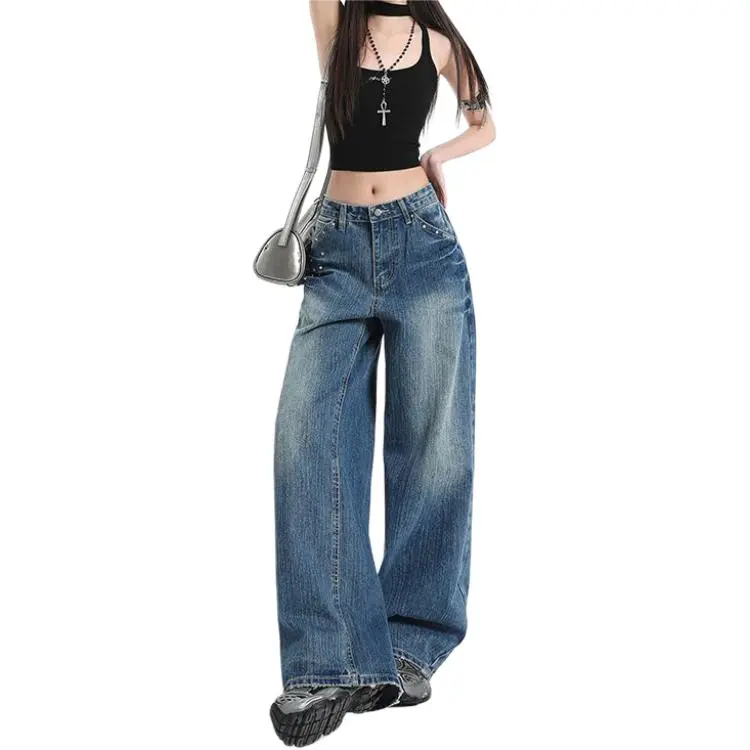 Concubine Zhu Jeans Women's Vintage Blue-1