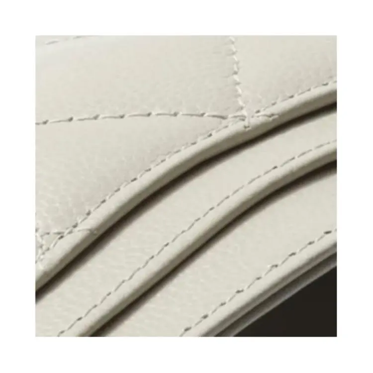 CHANEL Grain Embossed Shiny Calfskin Card Holder Women's Light Gray-4