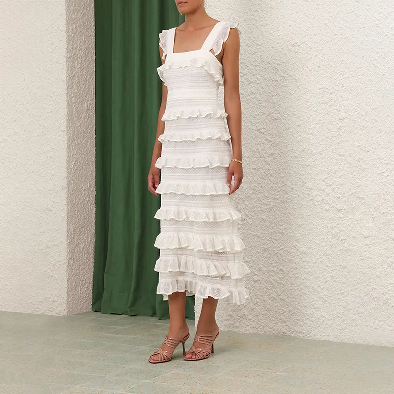 Zimmermann Kaleidoscope Ruffled Midi Dress-4