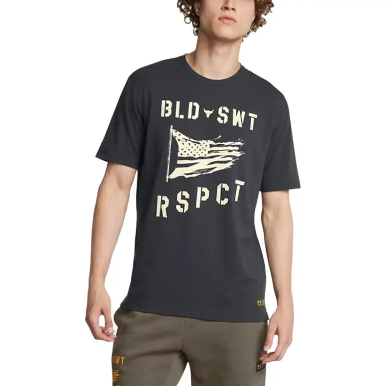 Under Armour ProjectRock FW24 BSR T Shirt Men's Pink Coal Gray-2