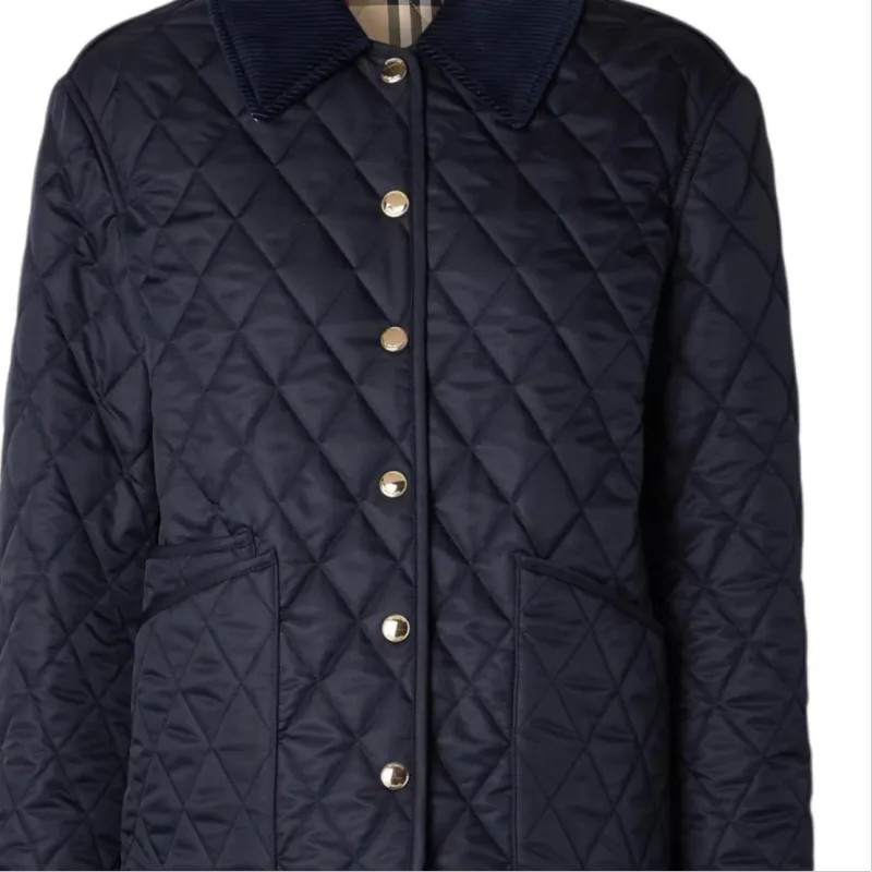 Burberry Long Sleeved Quilted Snapped Jacket-2