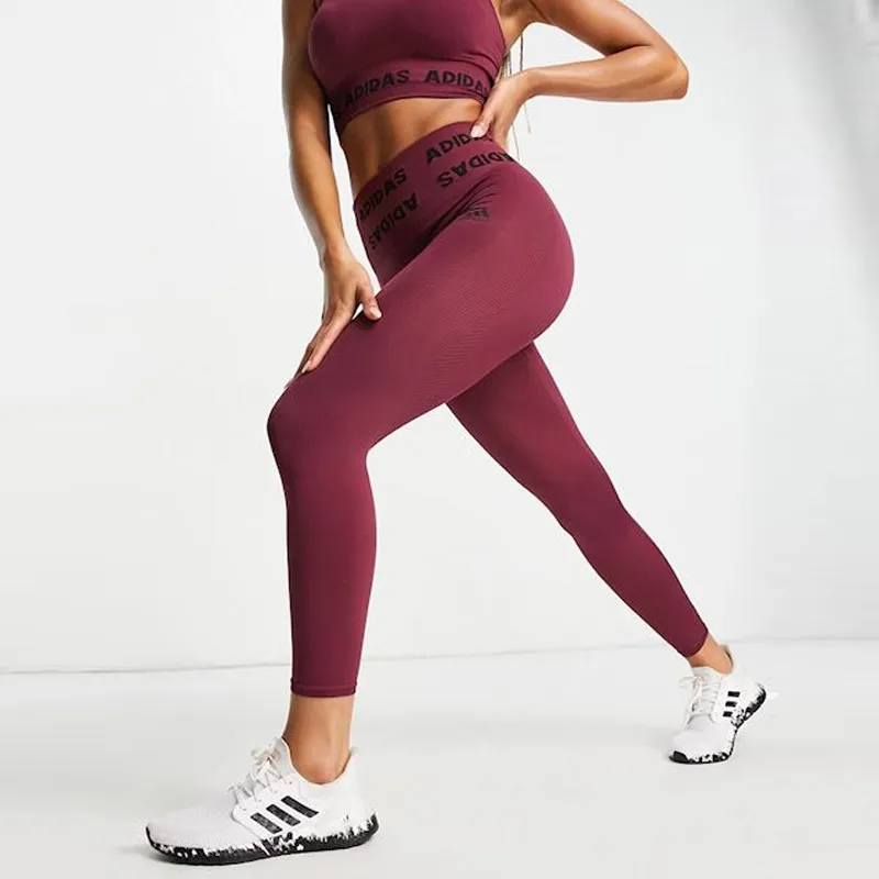 Adidas Leggings Women's Burgundy-3