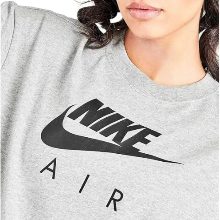 Nike Drop Shoulder Sleeve T Shirt Women's Gray-3