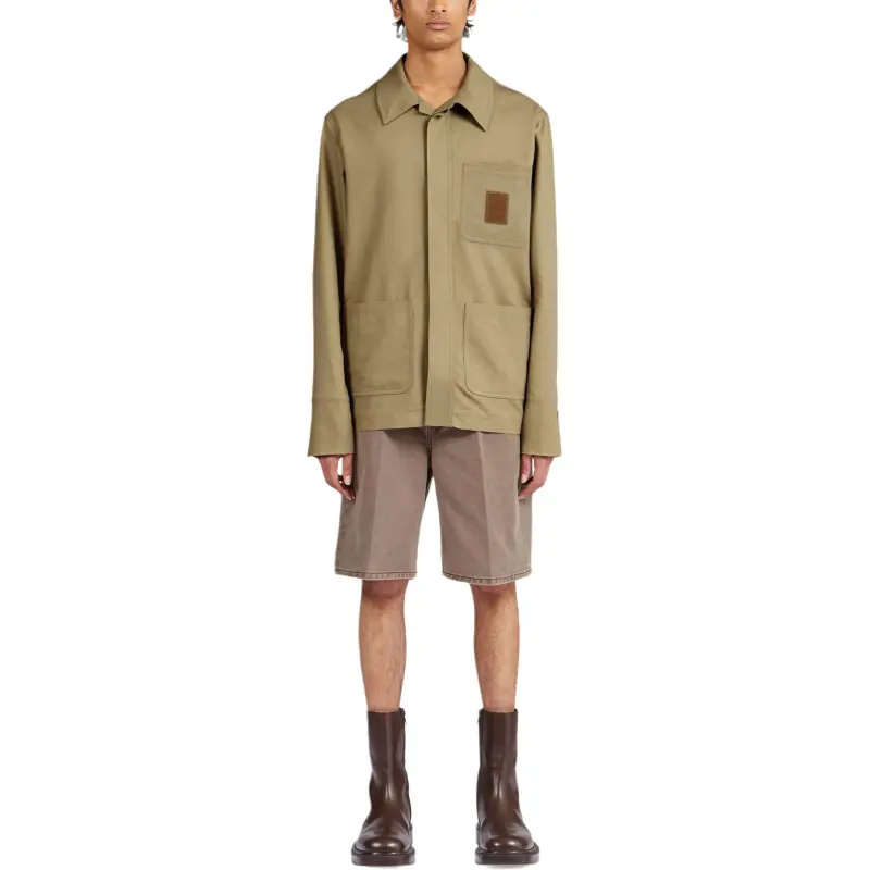 Ferragamo Logo Patch Long Sleeved Jacket-1