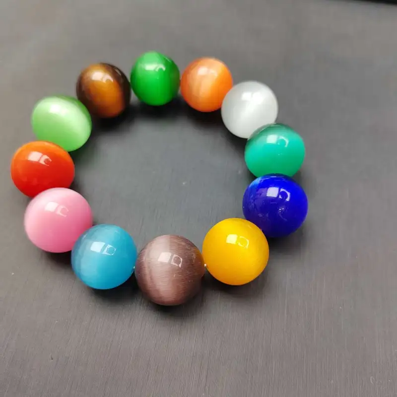 YOULING Glass Cat Eye Bracelets Unisex-3