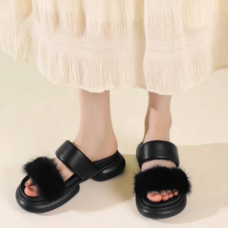 JOSINY Roman Sandals 5cm Women's Black/Ecru-7