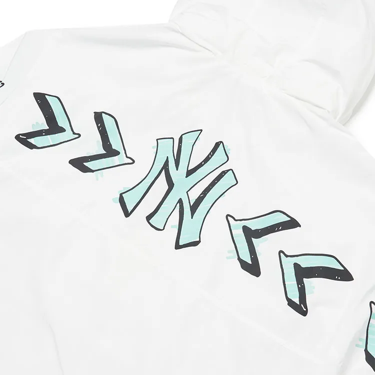 MLB New York Yankees Windbreaker Jackets Unisex White-3