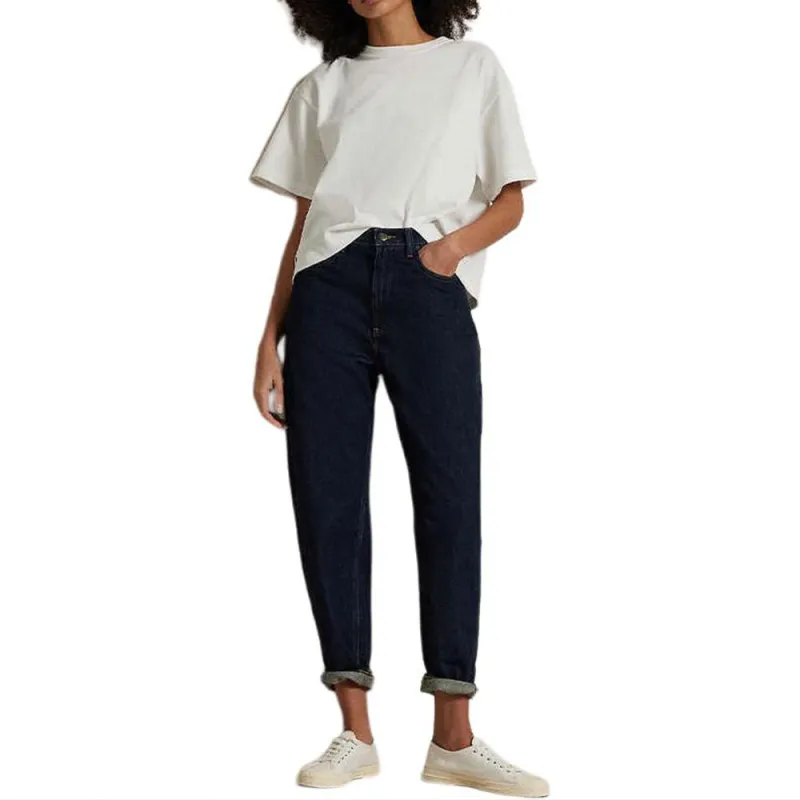 Polo Ralph Lauren Logo Small Spurs Embroidered Crew Neck Pullover Short Sleeved T Shirt Women's White-1