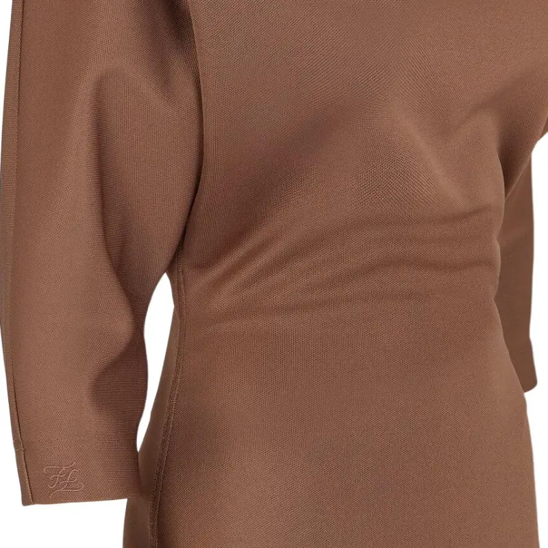 FENDI Long-Sleeved Dresses Women's Brown-3