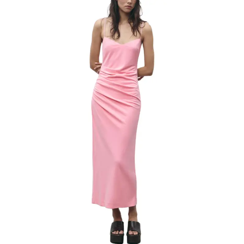 ZARA Slip Dresses Women's Pink-4