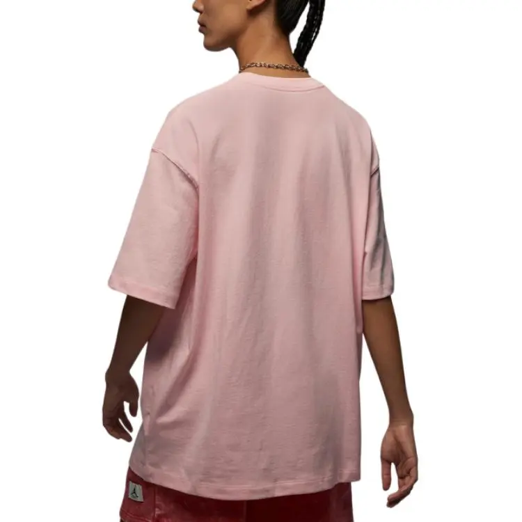 Jordan Drop Shoulder Sleeve T Shirt Women's Elegant Light Pink-4