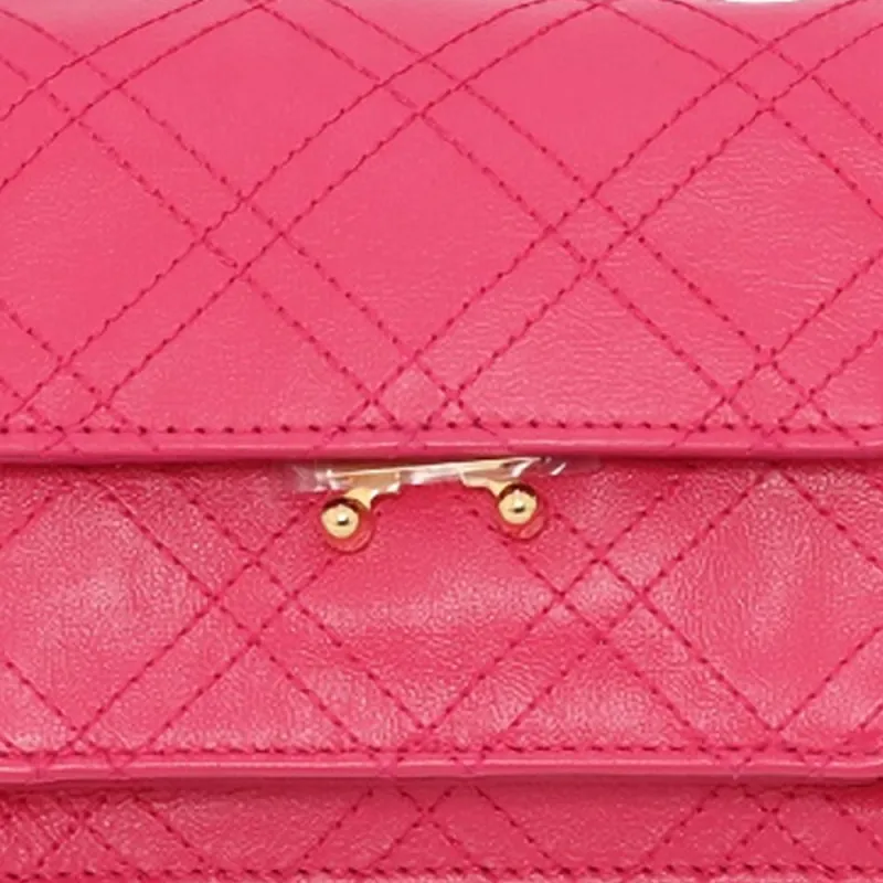 MARNI Leather Shoulder Bag Women's Pink-4