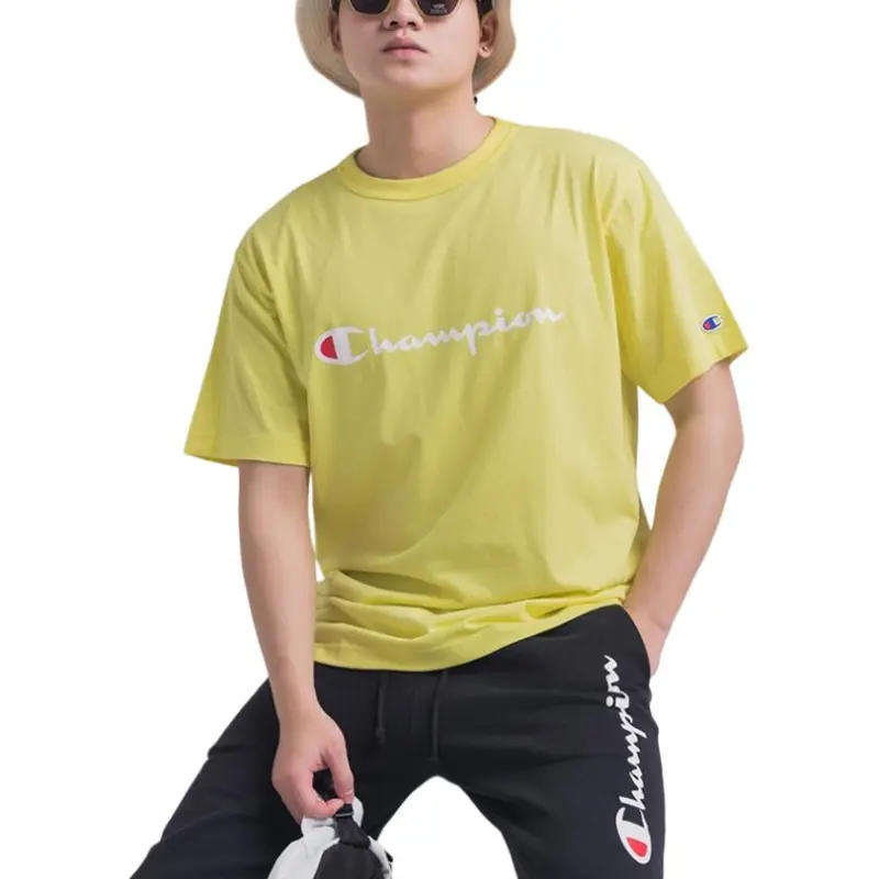 Champion T Shirt Japan Version Unisex Orange Yellow-2
