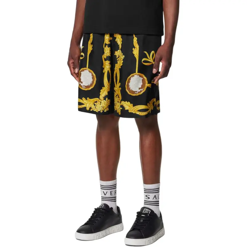 VERSACE Pattern Printed Elasticated Waistband Shorts-3