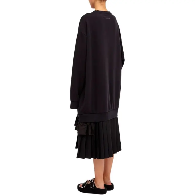 MM6 Maison Margiela Long Sleeved Dresses Women's Black-5