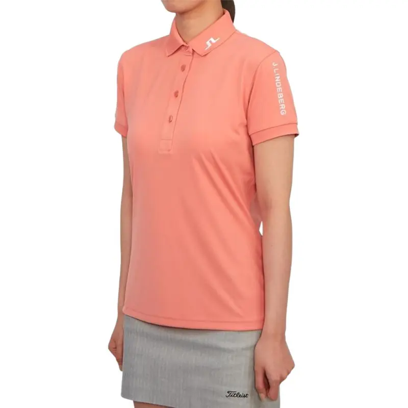 J.Lindeberg Polo Shirt Women's Coral-2