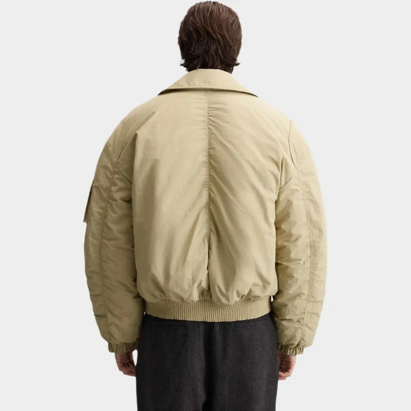 ZARA Puffer Jacket Men's Yellow Green-2