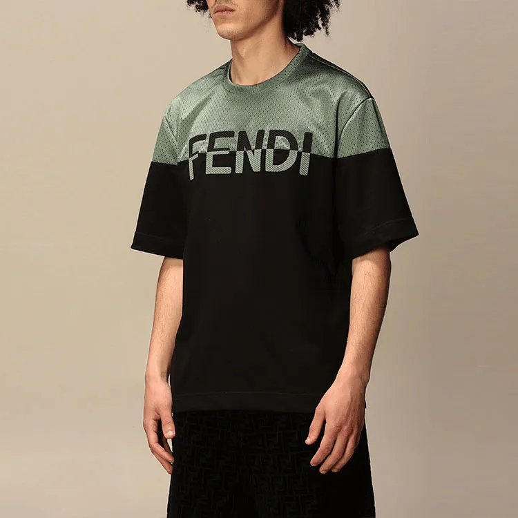 FENDI T-Shirts Men Black-3