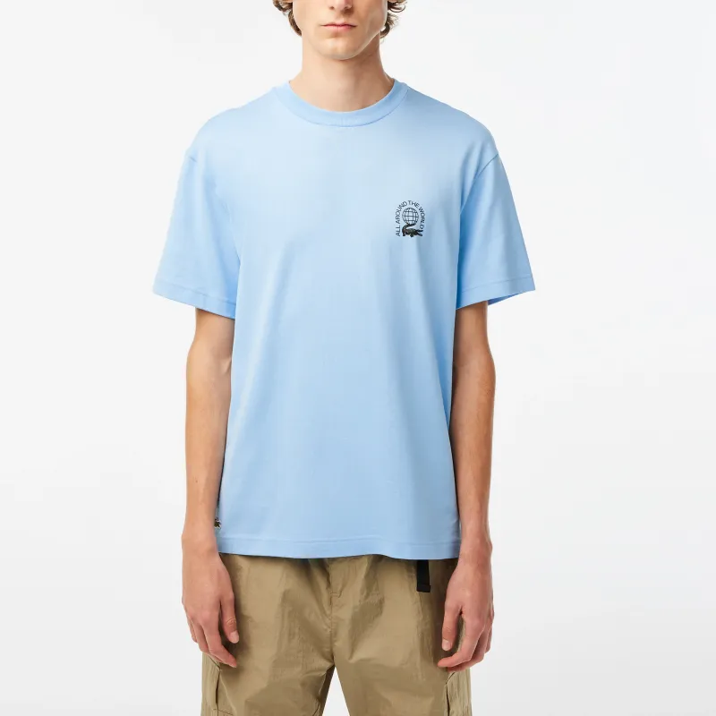 LACOSTE T Shirts Men Sky Blue-1