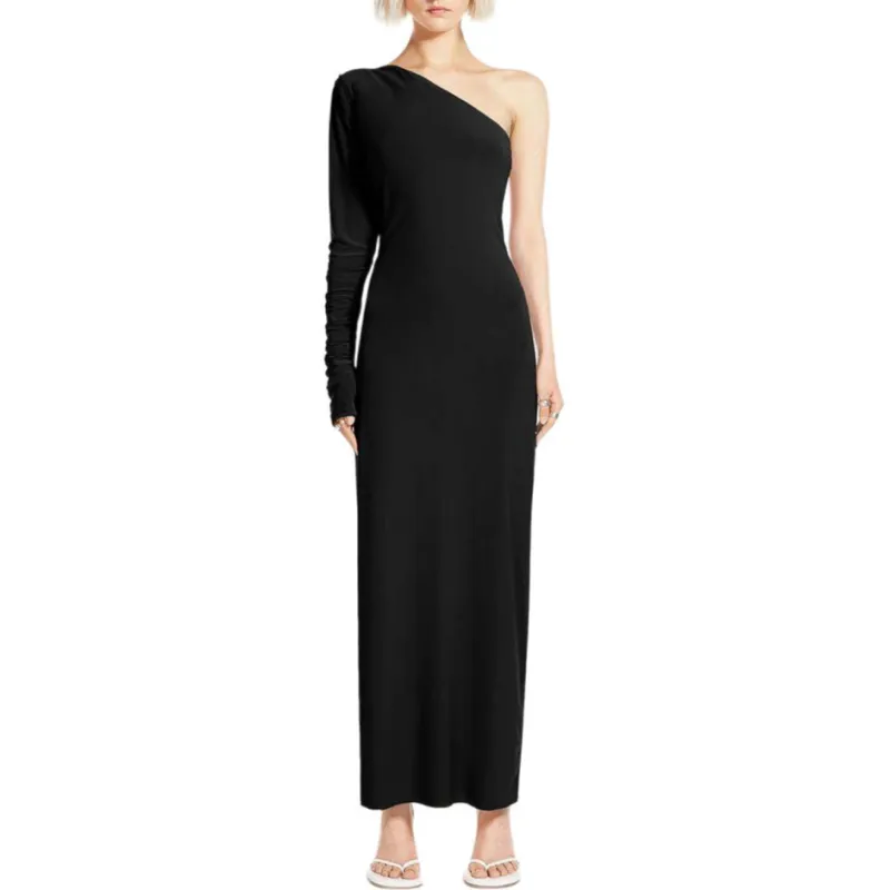SportMax Asymmetrical One Shoulder Dress-4