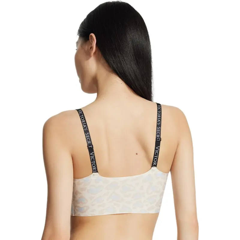 Victoria's Secret Jelly Strip Camisole Series Bra Women's Blue Brown Leopard Print-1