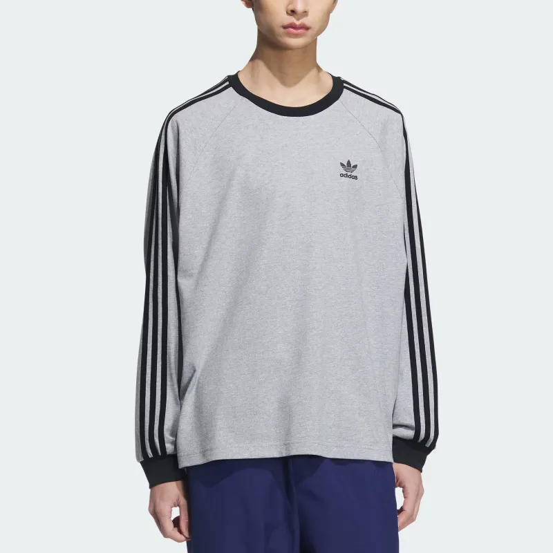 Adidas Originals Classics 3 Stripes T Shirt Men's Medium Heather Gray/Black-2