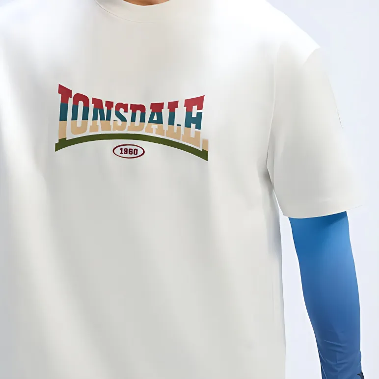 LONSDALE T Shirts Unisex Ecru-2
