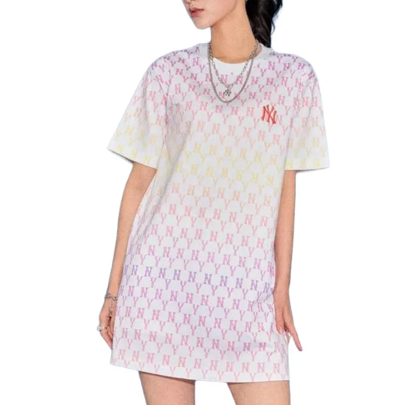 MLB Short Sleeved Dresses Women's White-3