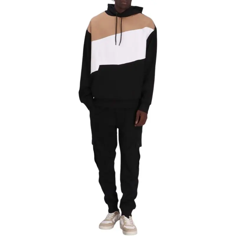 HUGO BOSS Striped Cotton Hoodie-2