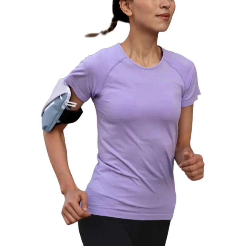 DECATHLON Raglan Sleeve T Shirt Women's Smokey Mauve/Lavender-2
