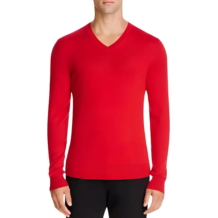 Burberry Cashmere Sweaters Men Red-3