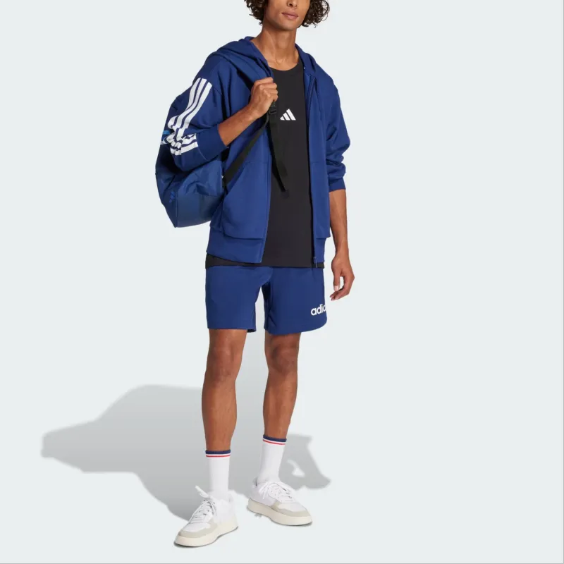 Adidas Essentials 3 Stripes French Terry Full Zip Hoodie-3