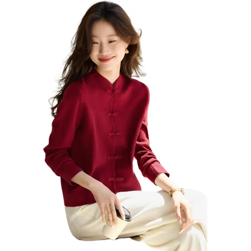 Mo Han Yi Mei Knitwear Women's Red-2