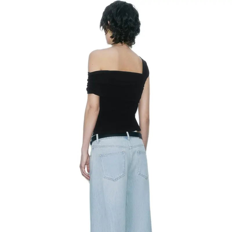 URBAN REVIVO T Shirts Women's Jet Black-3