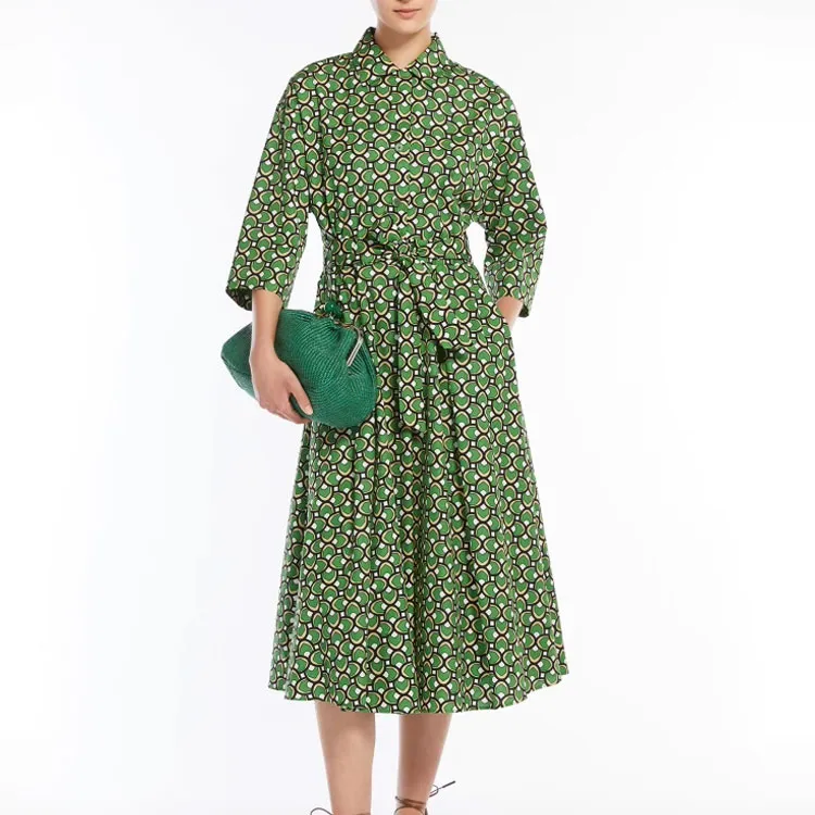WEEKEND MaxMara Varenna All Over Patterned Dress-2